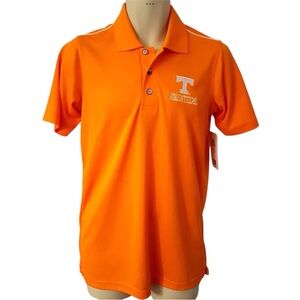 TENNESSEE VOLUNTEERS Polo Shirt Size Small Embroidered Logo Shoulder Piping